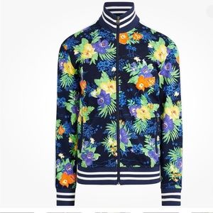 Polo Ralph Lauren Men's Tropical-Print Cotton Track Jacket XL Blue New $150